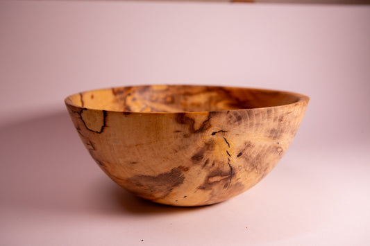 Reclaimed Sycamore Wood Bowl with Natural Coloration