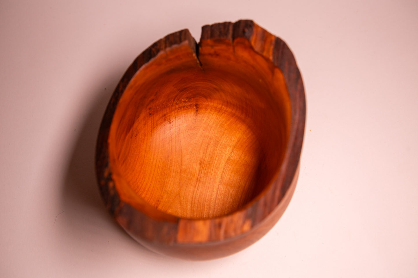 Little Cherry Wood Bowl with Natural Edge