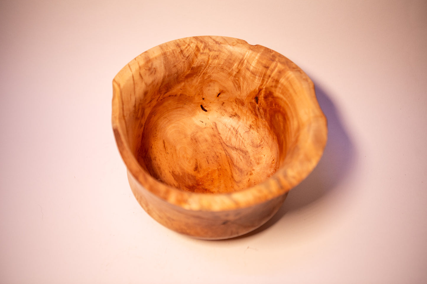 Field Maple Wood Bowl with Shiny Patterns