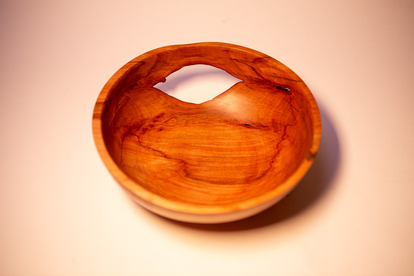 Crab Apple Wood Bowl with Eye-Like Fissure