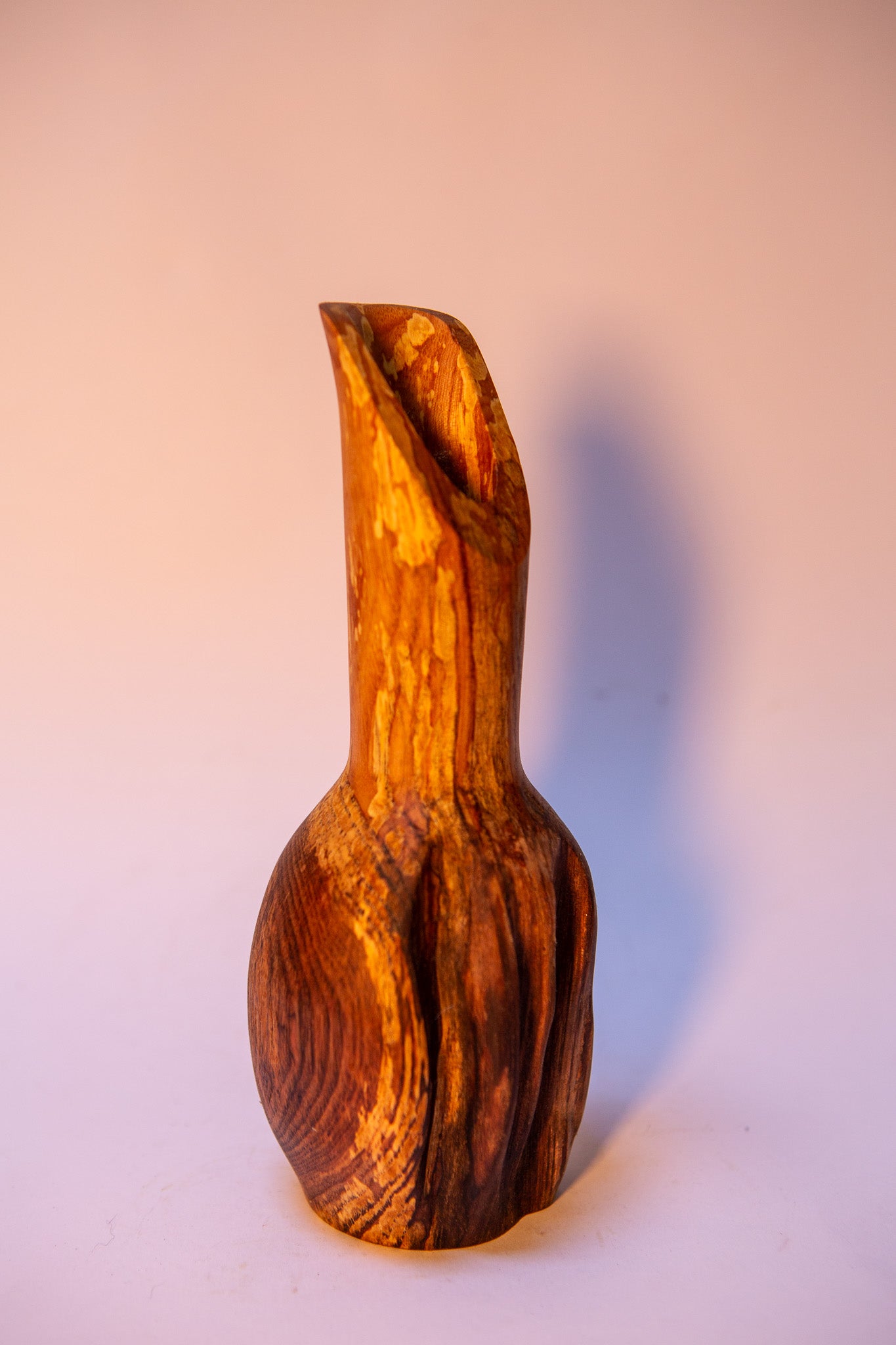 Reclaimed Ash Wood Vase with Natural Feature
