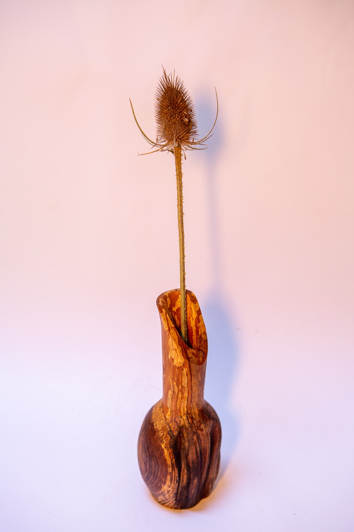 Reclaimed Ash Wood Vase with Natural Feature