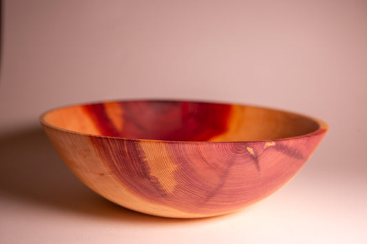 Rare Juniper Wood Bowl with Purple Heartwood