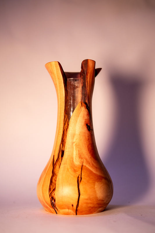 Tree Heather Wood Vase with Natural Formations