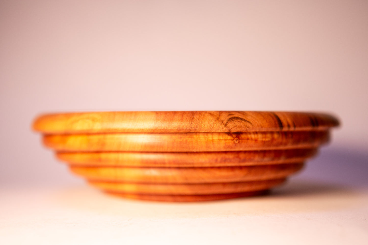 Reclaimed Cherry Wood Bowl with Natural Crack