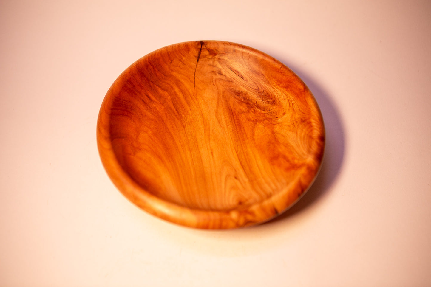 Reclaimed Cherry Wood Bowl with Natural Crack