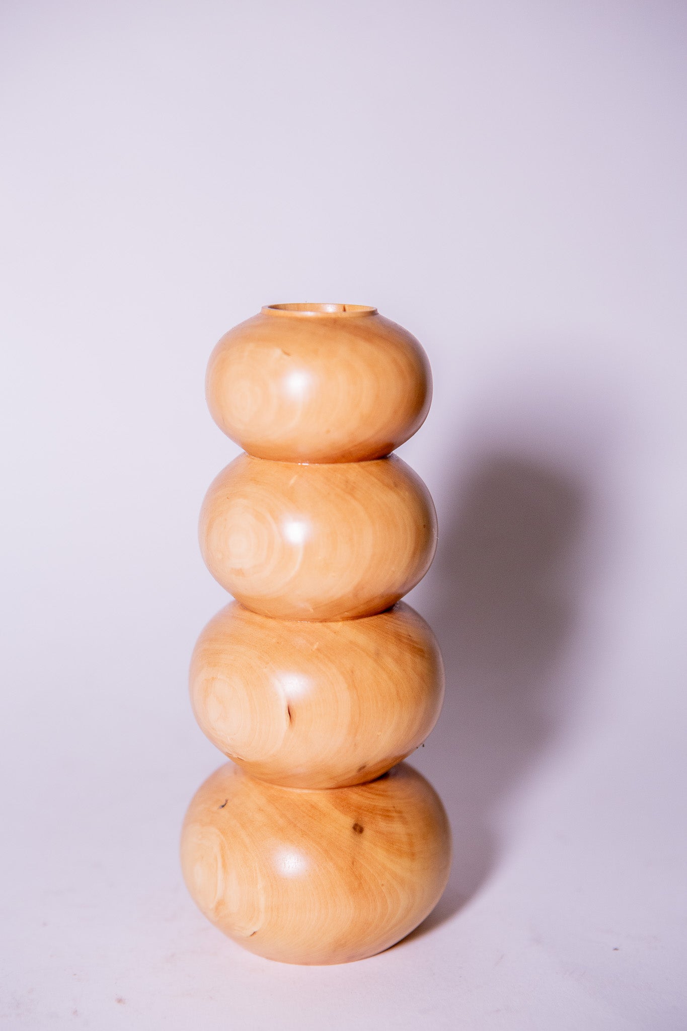 Stacked Stone Box wood Vase